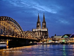 Kölner Dom zur blauen Stunde